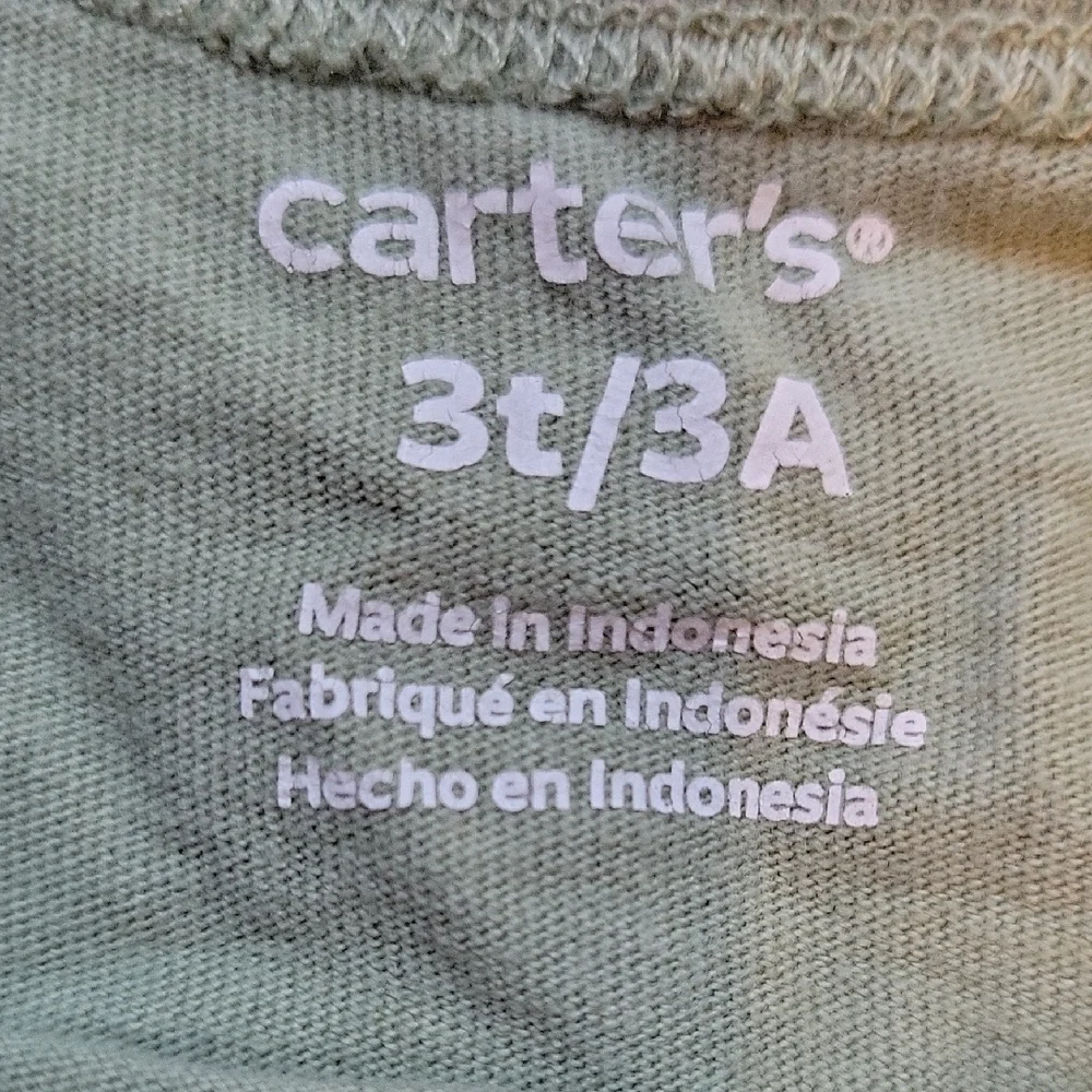 Carter's Olive Long Sleeve Tee with Floral Print SIZE 3T